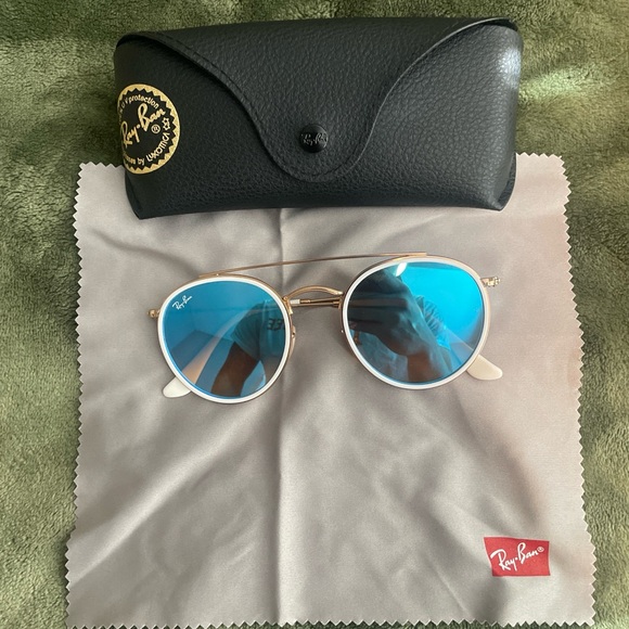 Ray ban- Round Double Bridge New Without Box $216 retail - Picture 1 of 5